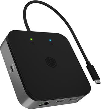 Dockingstation IcyBox USB 3.2 Type-C mit 2-fach Videoausgabe retail