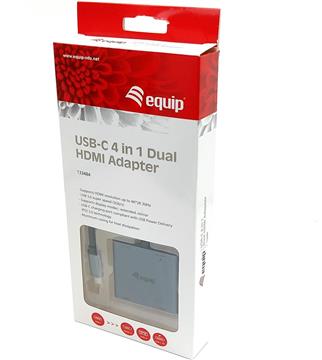 Equip Dock USB-C->2xHDMI,USB 3.0,100WPD 4K30Hz 0.15m si