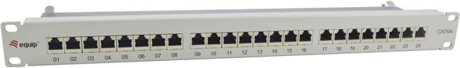 Equip patch panel 24x RJ45 Cat6A 19" 1U gray