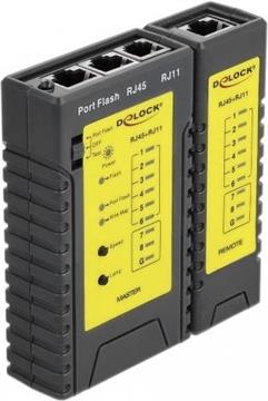 DELOCK network tester RJ45/RJ12 LED port finder function.