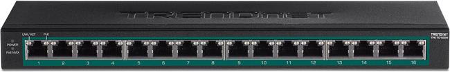 TRENDnet 16-Port Gigabit PoE+ Switch(123W)