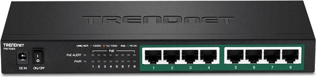 TRENDnet 8-Port Gigabit PoE+ Switch (65W)