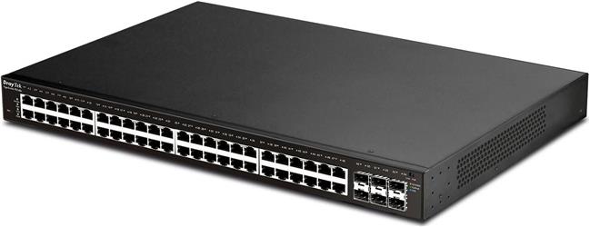 Switch 440mm DrayTek VigorSwitch P-2540xs 6*SFP+/48*GE/2PoE+ retail