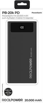 RealPower Powerbank PB-20k PD crni 20.000mAh