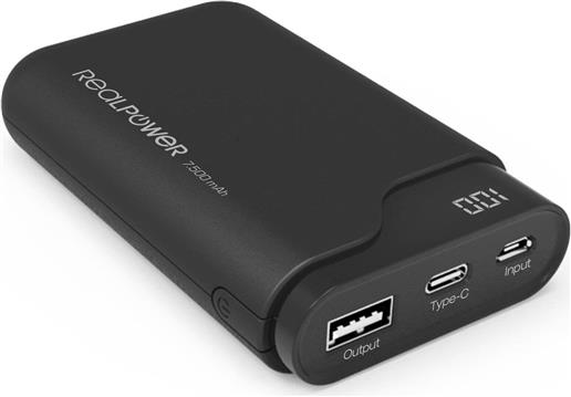 RealPower Powerbank PB-7500C crni 7.500mAh