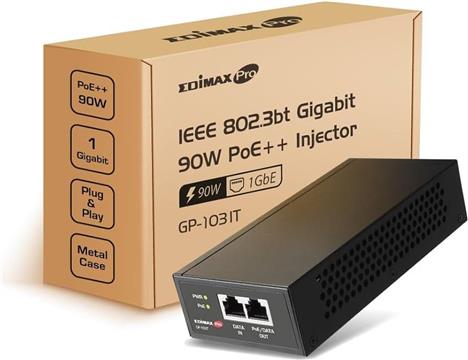 EDIMAX Injektor PRO PoE++ Gigabit GP-103IT (90Watt Ausgangs.