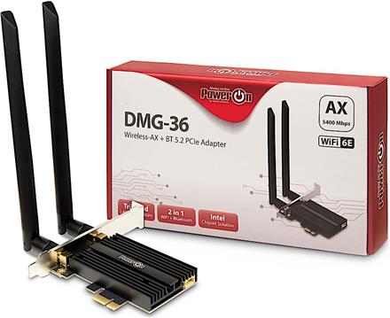 Inter-Tech Wi-Fi6E+ BT5.2 PCIe Adapter DMG-36 5400 Mbps retail