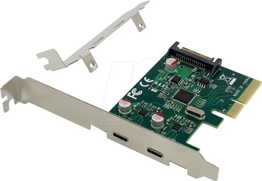 CONCEPTRONIC PCI Express Card 2-Port USB-C 3.2 Strom erford.