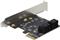 DELOCK 4 Port SATA PCI Express x1 Karte Low Profile Formfakt