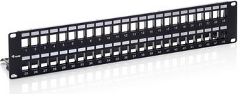 48-Port Keystone Cat.6 Shielded Patch Panel