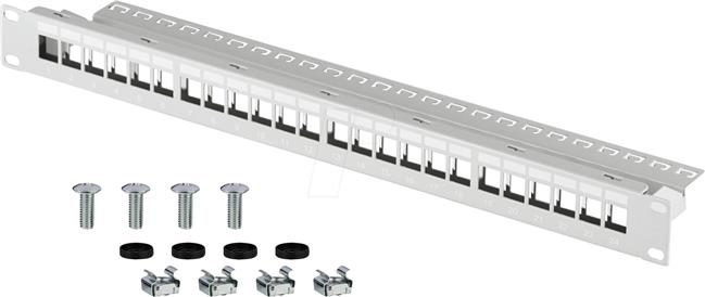 EFB Verteilerfeld Patchpanel 19 Zoll 1HE, 24-Port,