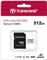 SD microSD Card 512GB Transcend SDXC USD300S-A w/Adapter