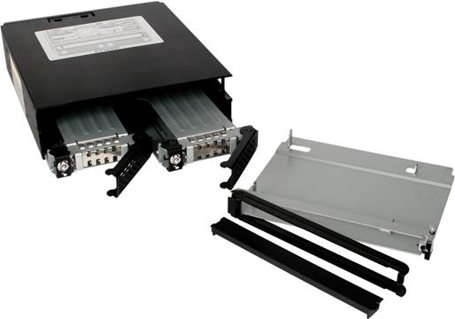 Backplane IcyDock 2x6,3cm SATAI-III/SAS in 1x5,25" HDD/SSD