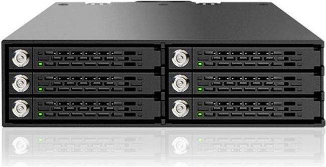 Backplane IcyDock 6x6,3cm SATAI-III in 1x5,25"SSD bis9,5 KEY