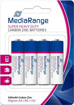 MediaRange Batterie Super Heavy Duty Mignon AA/R6/1,5V 4er