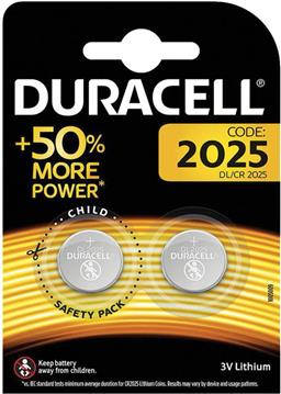 Duracell Batterie Knopfzelle CR2025 3.0V Lithium 2St.