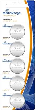 Lithium Coin Cells, CR2450|3V, Pack 5
