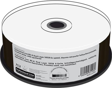 MediaRange BD-R Dual Layer 50GB 6x voll bedruckbar Retr 25pc