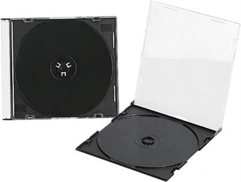 CD Slimcase for 1 disc, 5.2mm, black tray