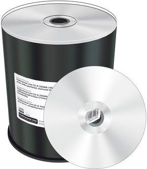 MediaRange CD-R 700MB 100pcs vollflächig bedruckbar silber