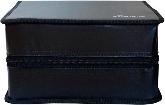 MediaRange Media storage wallet for 400 discs, synthetic leather, black