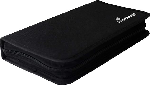 MediaRange Media storage wallet for 48 discs, nylon, black