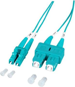 EFB Duplex Jumper LC-SC 50/125, OM3, LSZH, aqua, 2.0mm, 2m