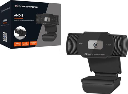 CONCEPTRONIC Webcam AMDIS 1080P Full HD Webcam+Microphone sw