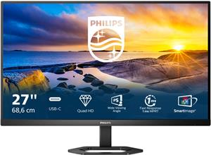 68,6cm/27" (2560x1440) Philips 27E1N5600AE 16:9 QHD IPS 75Hz 1ms HDMI DP USB-C Speaker Pivot Black