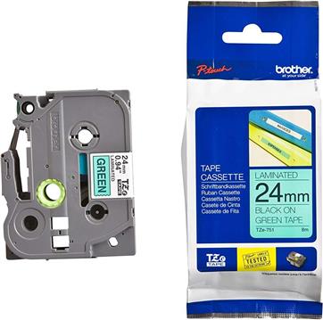 MediaRange Schriftbandka. Brother TZ-751/TZe-751 24mm 8m sw
