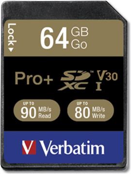 Verbatim PRO - flash memory card - 64 GB - SDXC UHS-I