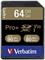 Verbatim PRO - flash memory card - 64 GB - SDXC UHS-I