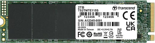 SSD 1TB Transcend M.2 MTE115S (M.2 2280) PCIe Gen3 x4 NVMe