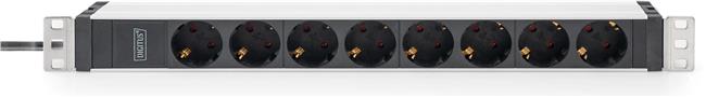 DIGITUS PDU 1U 8x Schuko 16A outputs 230V/16A black