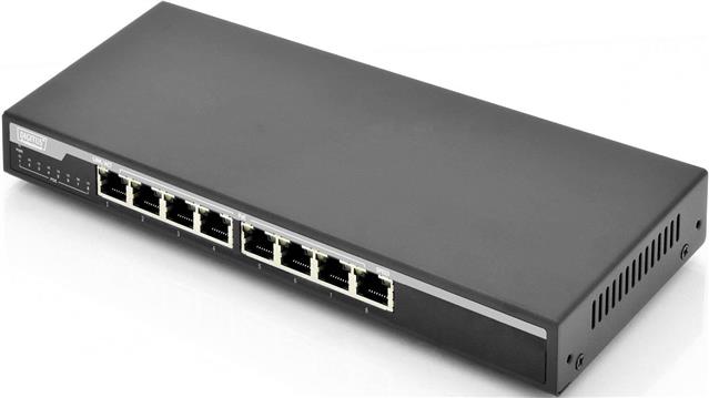 DN-95340 - DIGITUS Professional 8-Port 10/100/1000 Mbps PoE Gigabit Desktop Switch