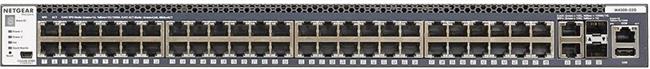 Stackable Managed Switch, L3, 48-port 1000BASE-T (RJ45), 2-port 10GBASE-T (RJ45), 2-port 10GBASE-X (SFP+), 176Gbps, USB, Mini-USB / RJ45 / RS232 console ports, APS150W PSU