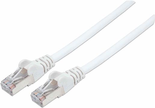 S/FTP 26 AWG, Cat7 Raw Cable, Cat6a Modular Plugs, 0.25 m (0.8 ft.), White