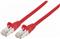 S/FTP 26 AWG, CAT7 Raw Cable, CAT6a Modular plugs, 0.25 m, Red