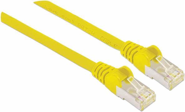 S/FTP 26 AWG, CAT7 Raw Cable, CAT6a Modular plugs, 0.5 m, Yellow