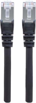 S/FTP 26 AWG, CAT7 Raw Cable, CAT6a Modular plugs, 1.5 m, Black