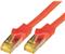 S/FTP 26 AWG, CAT7 Raw Cable, CAT6a Modular plugs, 10 m, Red