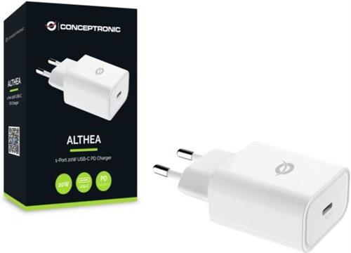 CONCEPTRONIC punjač 1Port 20W, USB-C PD bijeli