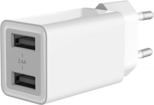 CONCEPTRONIC punjač 2Port 12W, 2xUSB-A bijeli