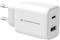 CONCEPTRONIC punjač 2 porta 33W, USB-C/USB-A PD bijeli