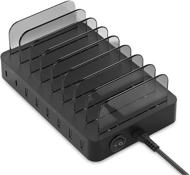 CONCEPTRONIC punjač 8Port 75W, 2xUSB-C/6xUSB-A Desk PD sw