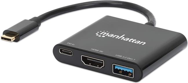 MANHATTAN USB-C to HDMI 3-in-1 Docking Converter with PD