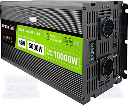 Green Cell Power Inverter LCD voltage converter 48V 5000W/10000W Car converter with display - pure sine