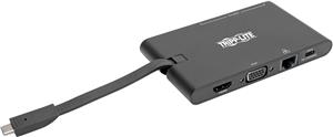 Eaton Tripp Lite USB-C Dock - 4K HDMI, VGA, USB 3.2 Gen 1, USB-A/C Hub, GbE, Memory Card, 100W PD Charging