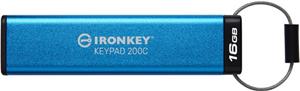Kingston IronKey Keypad 200 16GB USB-C AES Encrypted