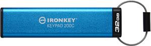 Kingston IronKey Keypad 200 32GB USB-C AES Encrypted